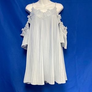 The Clothing Company Cold Shoulder Crochet Flowy Dress (1940)